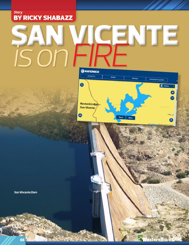 San Vinente lake and dam and Navionics mapping